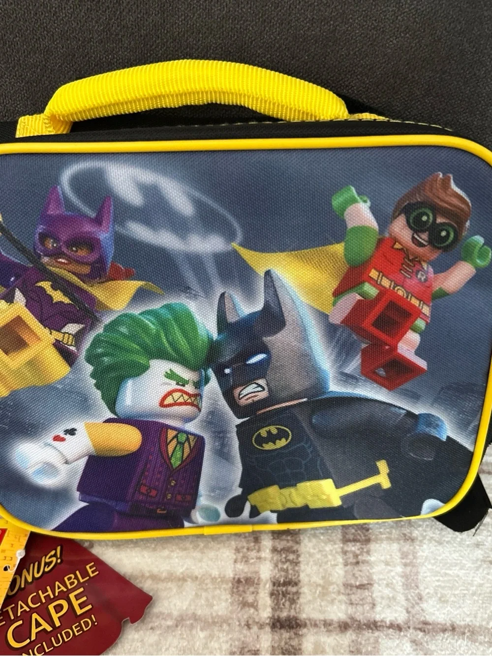 Lego The Batman Movie Lunch Bag with Detachable Cape New